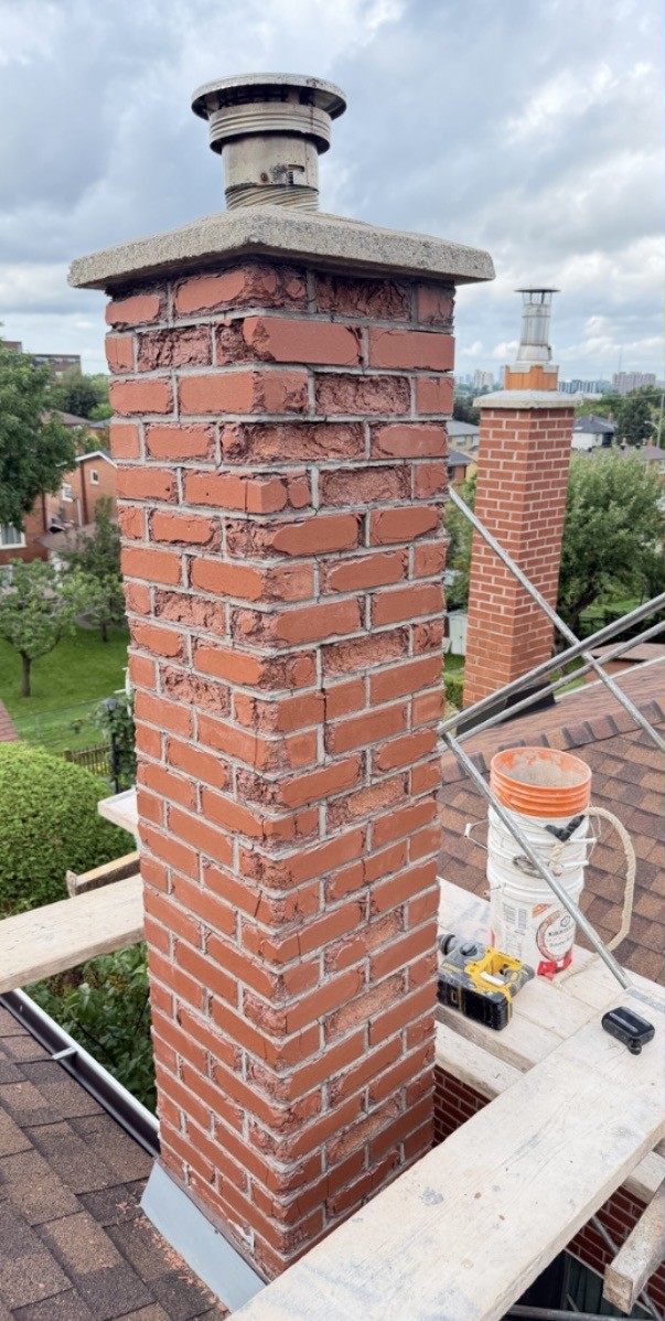 Chimney Rebuild & Repointing — Before